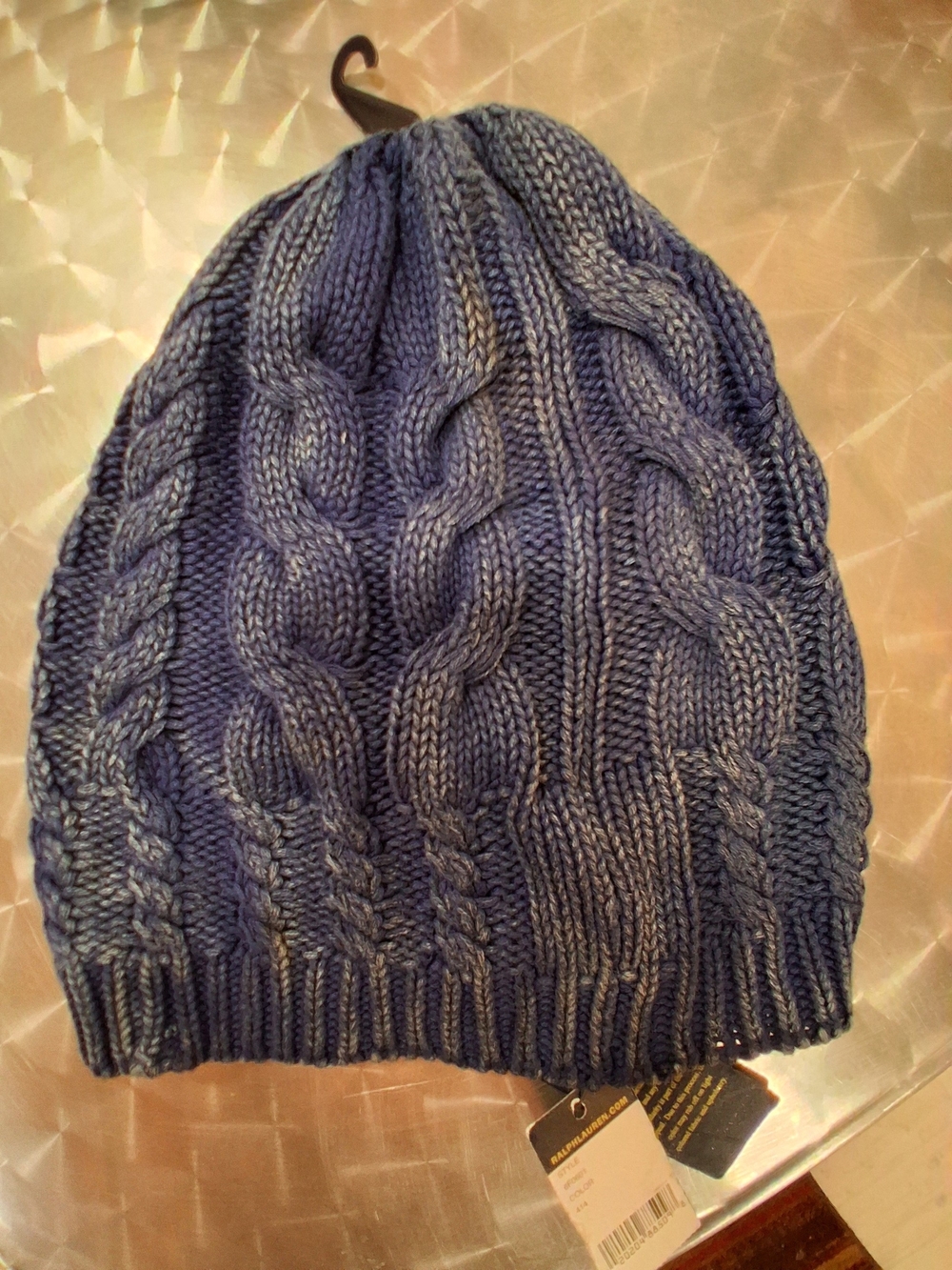 Polo by Ralph Lauren Blue Cable Knit Beanie